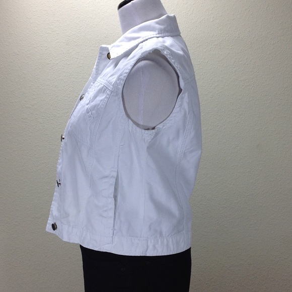 Carribean Joe White Cotton Vest - Picture 3 of 8